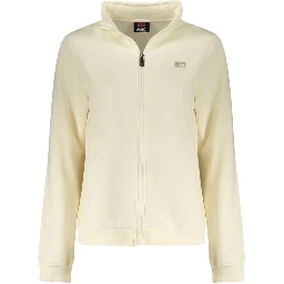 White Cotton Women Sweatshirt