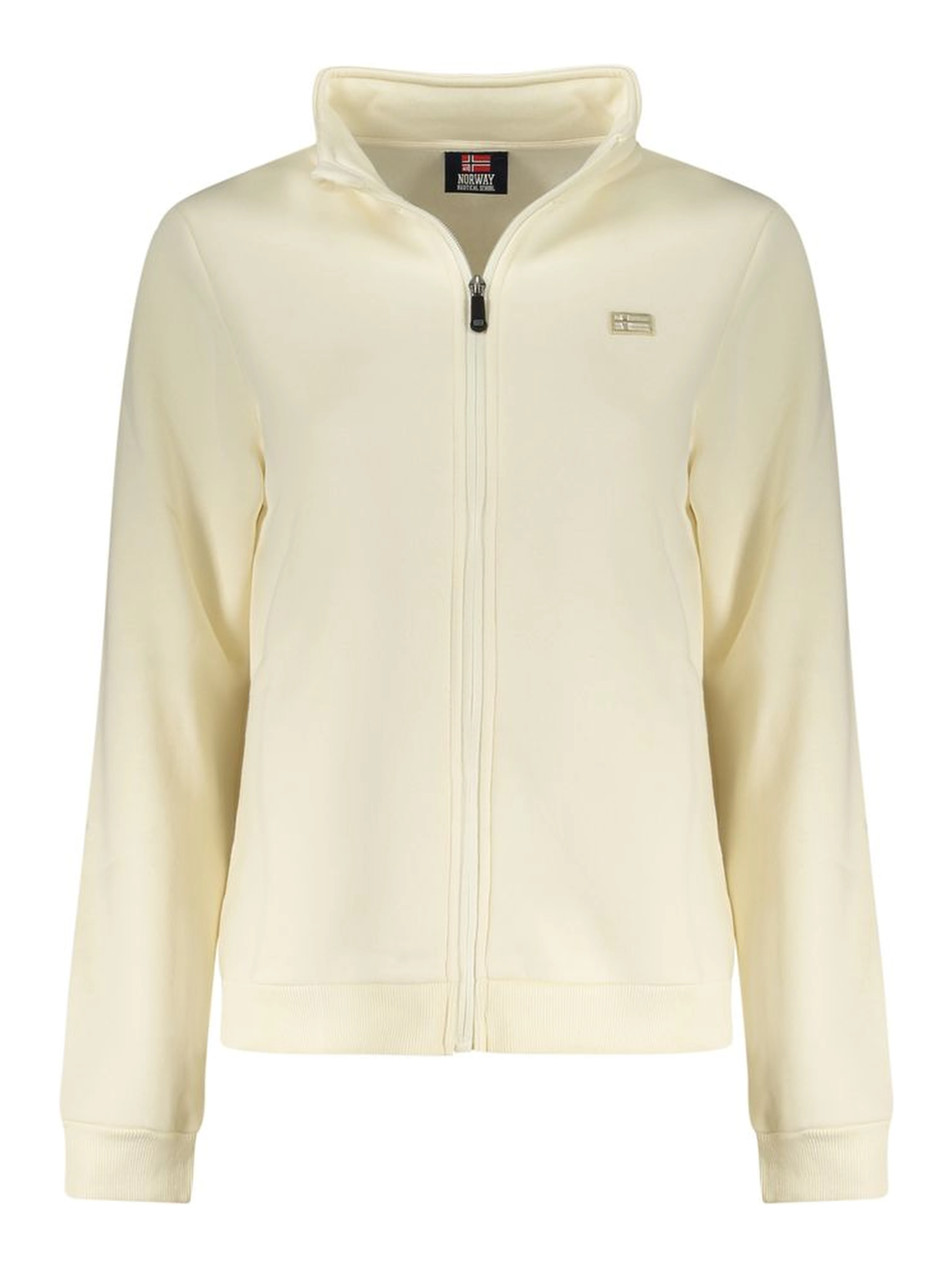 White Cotton Women Sweatshirt