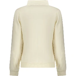 White Cotton Women Sweatshirt