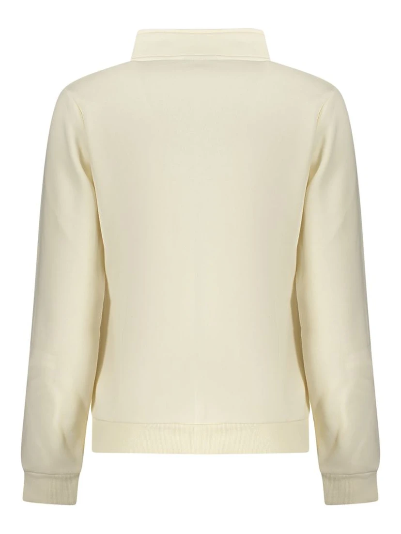 White Cotton Women Sweatshirt