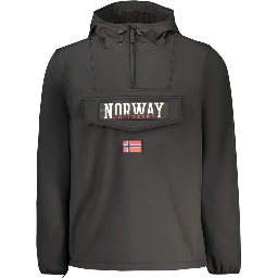 Black Polyester Men's Jacket