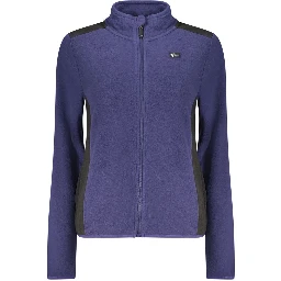 Blue Polyester Women Sweatshirt