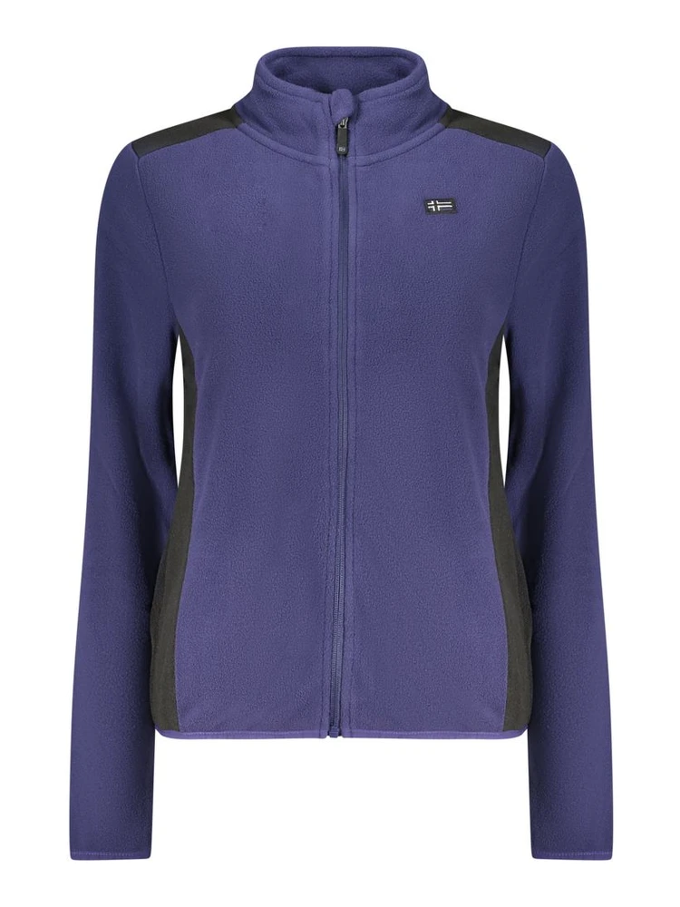 Blue Polyester Women Sweatshirt
