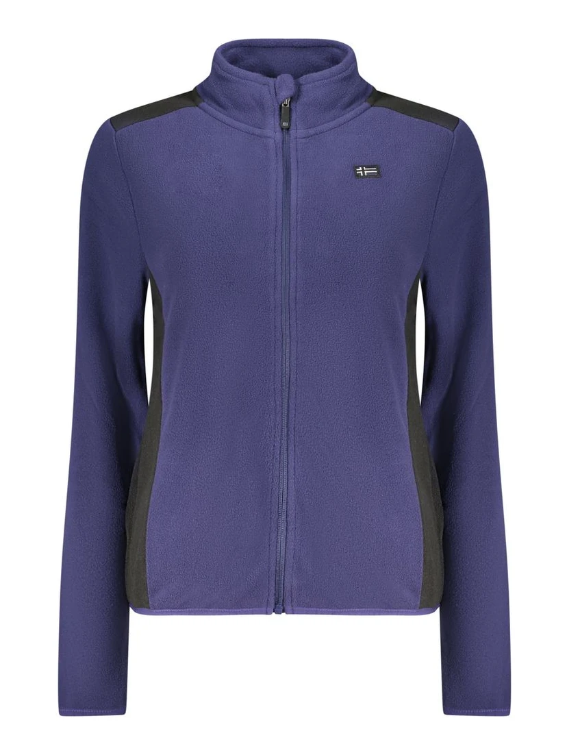 Blue Polyester Women Sweatshirt