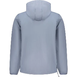 Blue Polyester Men's Jacket