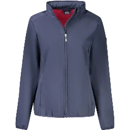 Blue Polyester Women's Jacket