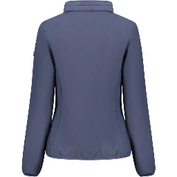 Blue Polyester Women's Jacket
