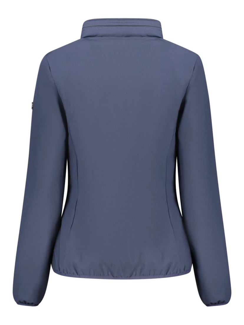 Blue Polyester Women's Jacket