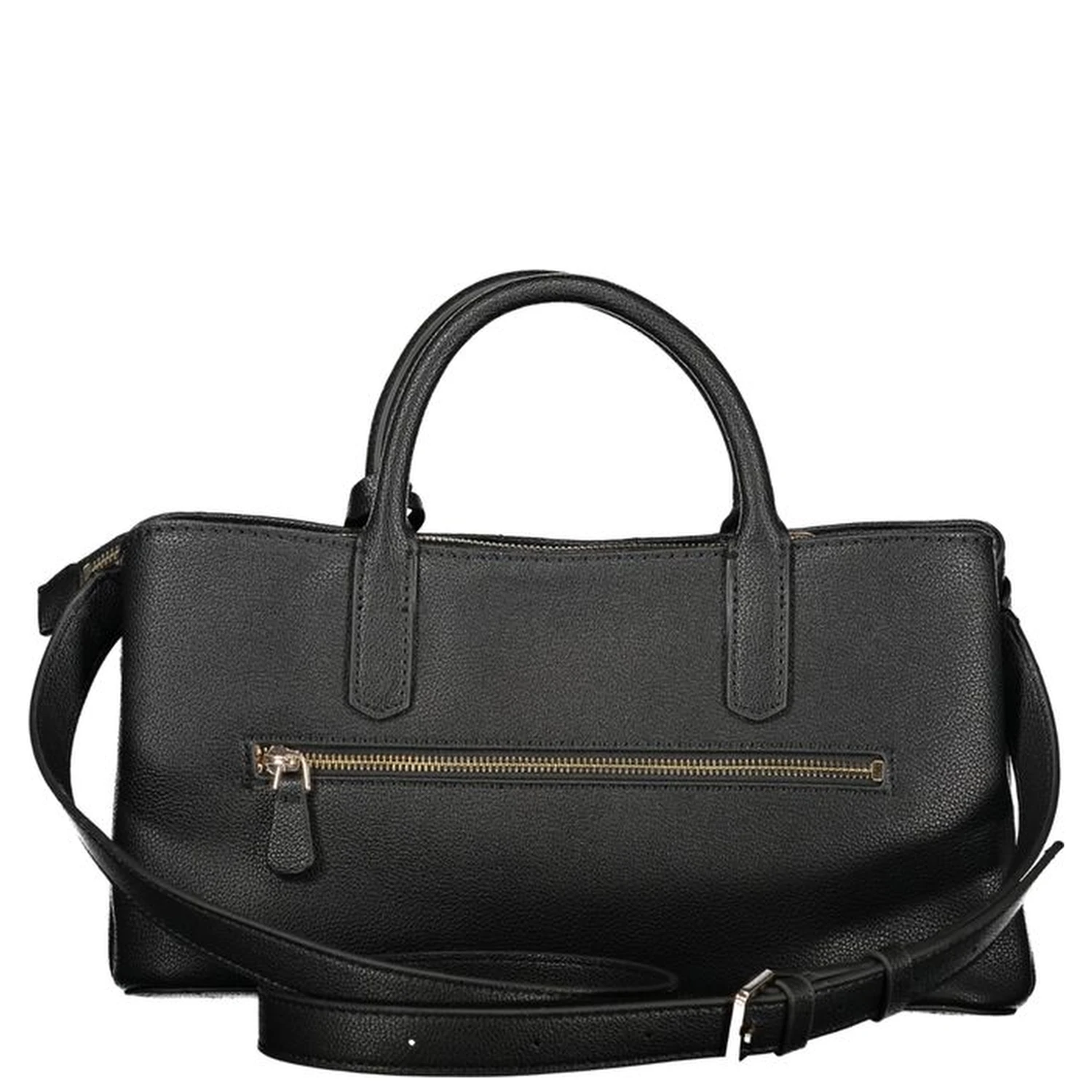 Black Polyurethane Women Handbag