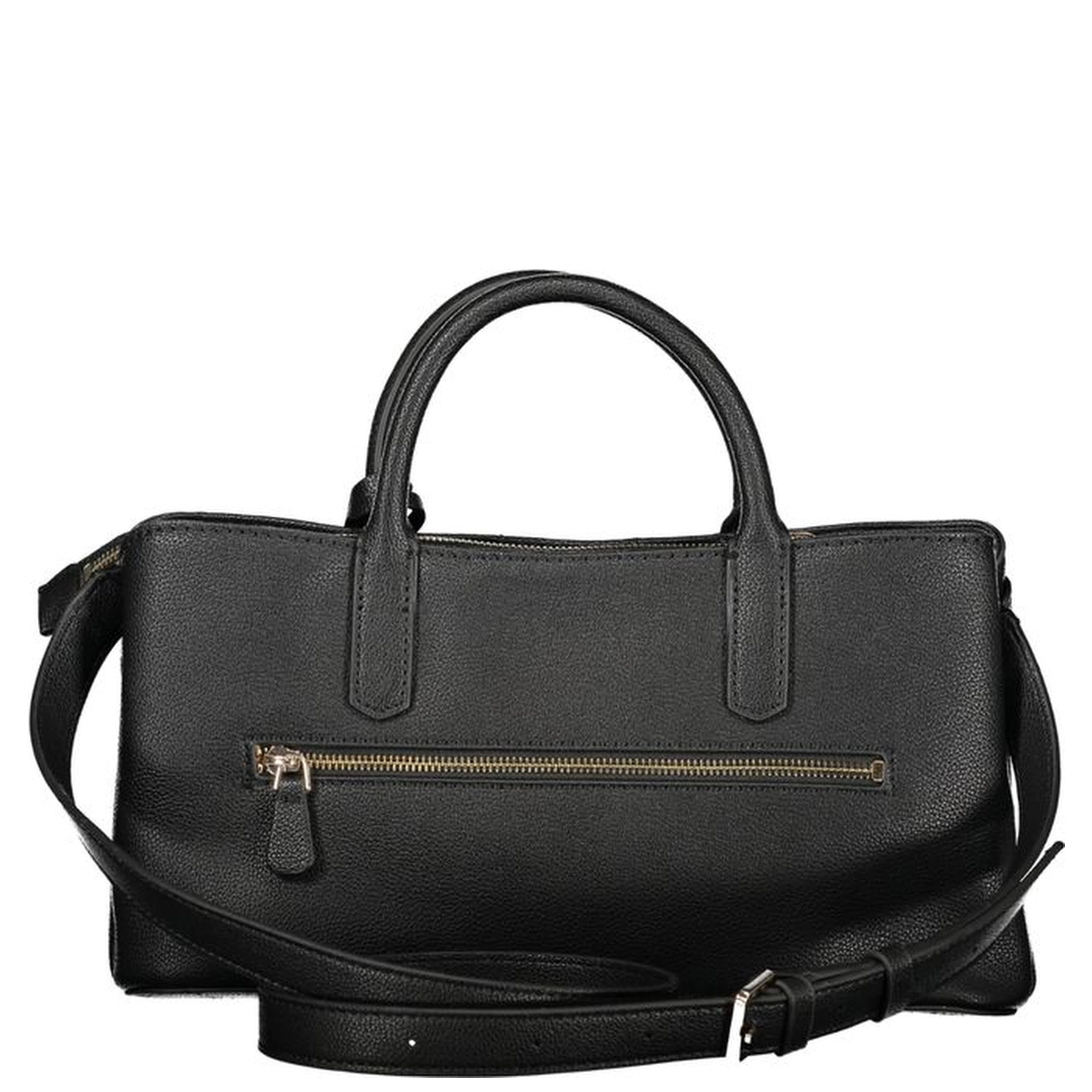 Black Polyurethane Women Handbag
