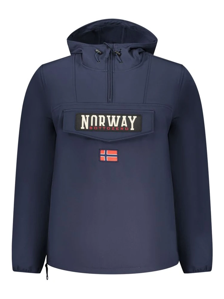 Blu Polyester Men's Jacket