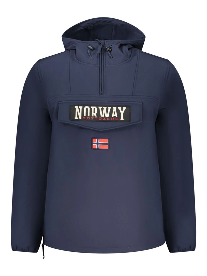 Blu Polyester Men's Jacket