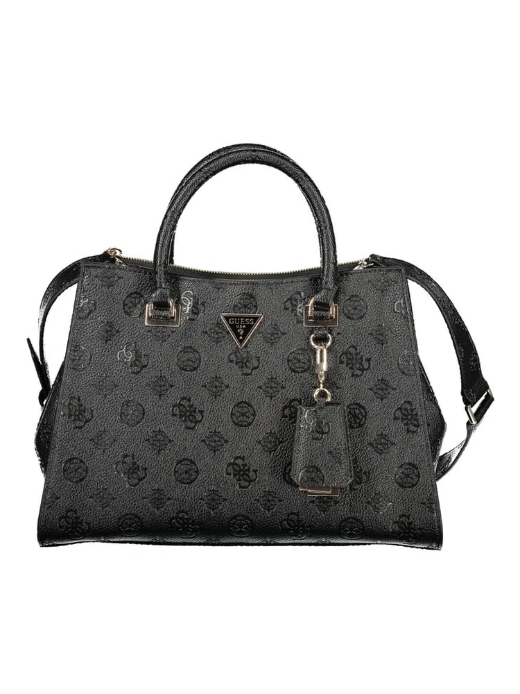Black Polyurethane Women's Handbag