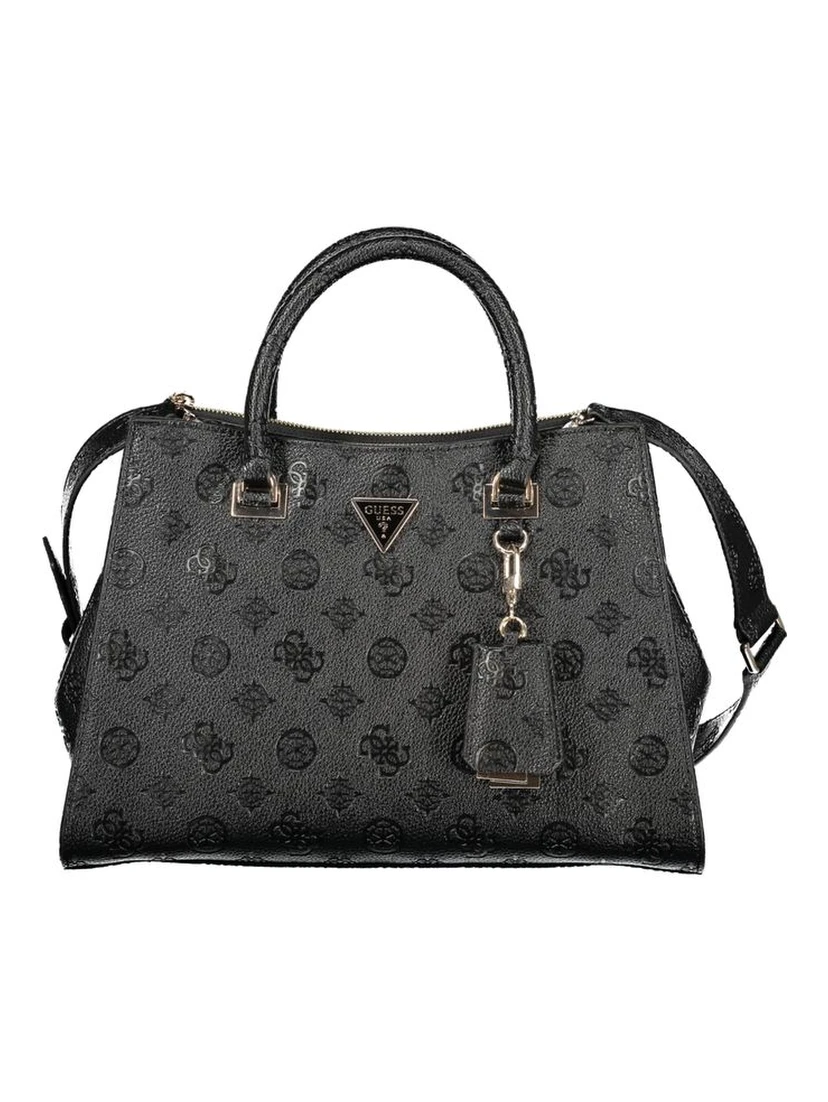 Black Polyurethane Women's Handbag