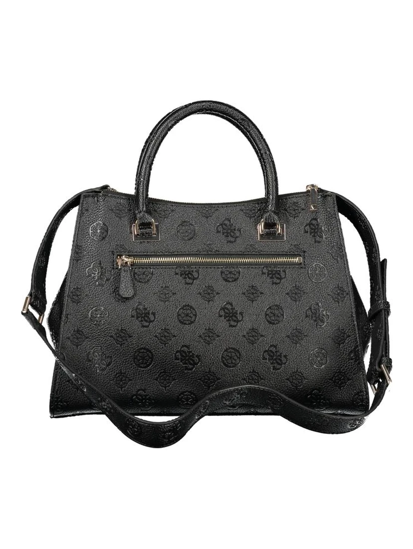 Black Polyurethane Women's Handbag