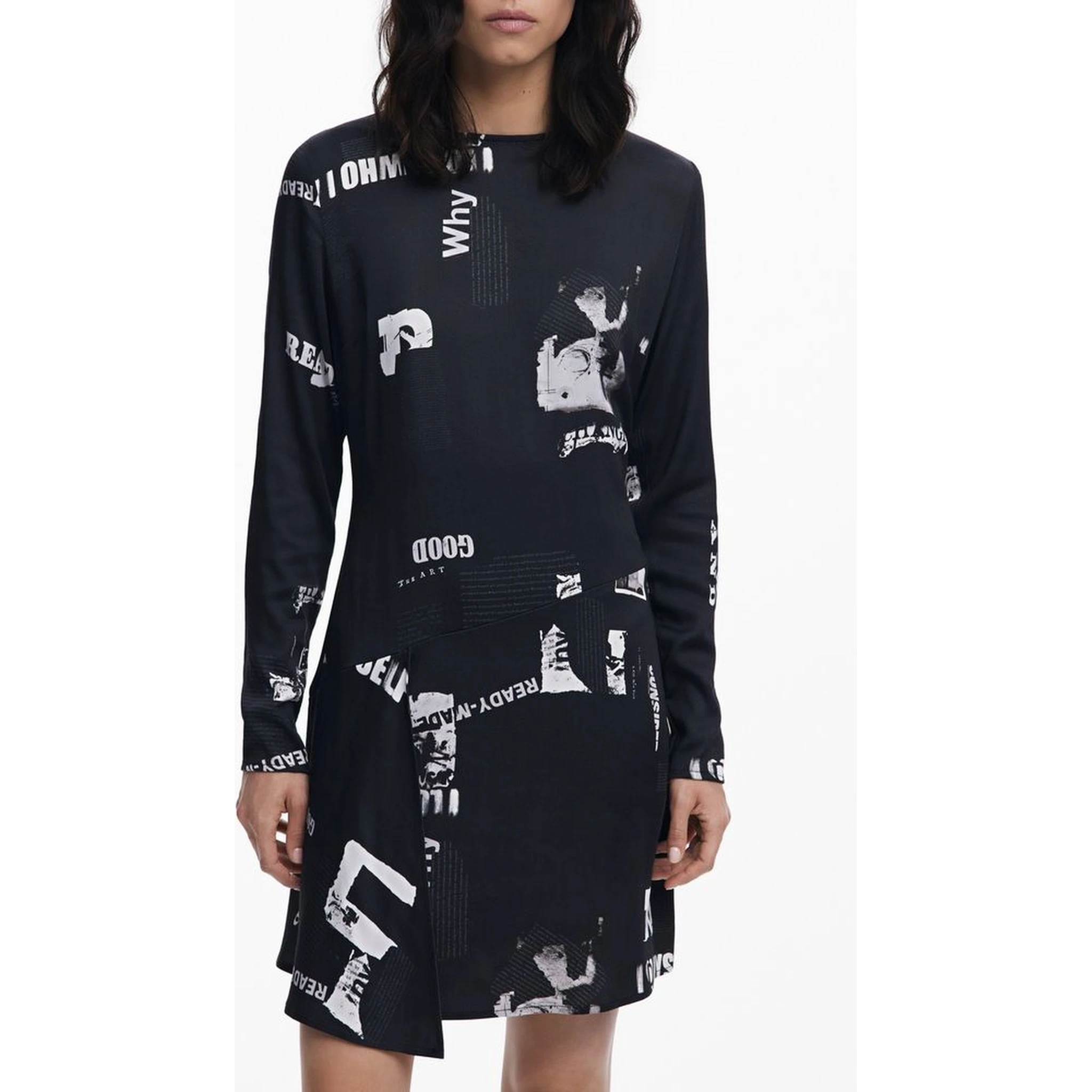 Black Elastane Dress