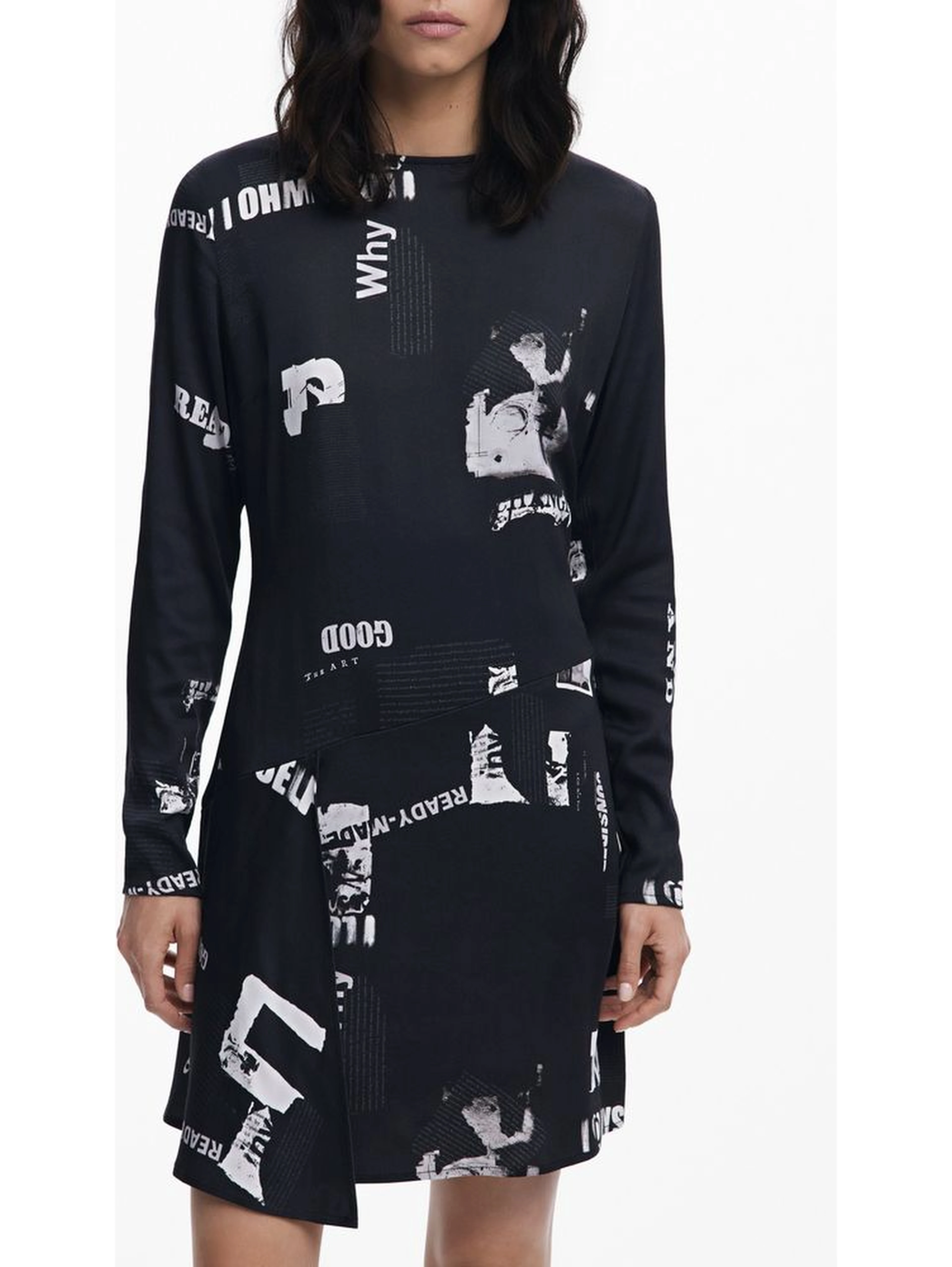 Black Elastane Dress