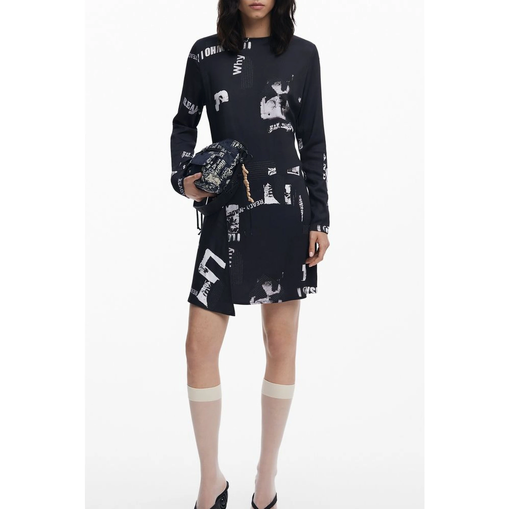 Black Elastane Dress