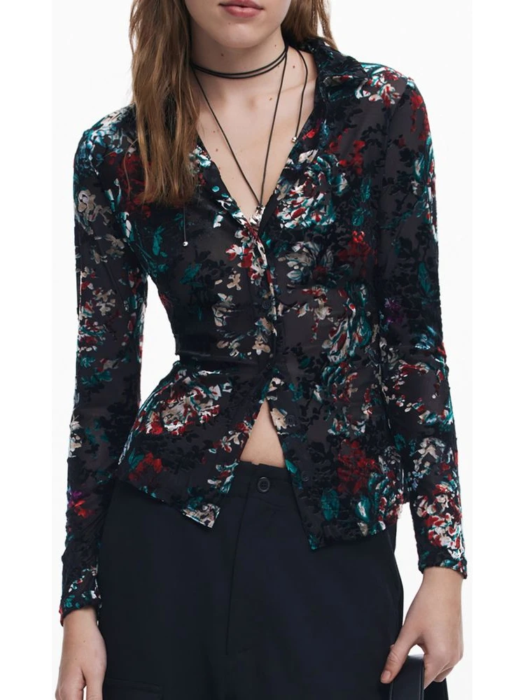 Nero Poliammide Womens Shirt