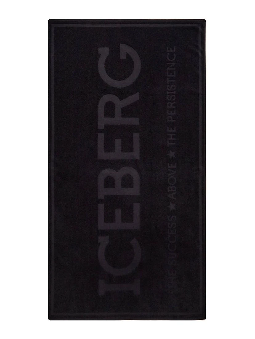 "Black Cotton Men Beach Towel"