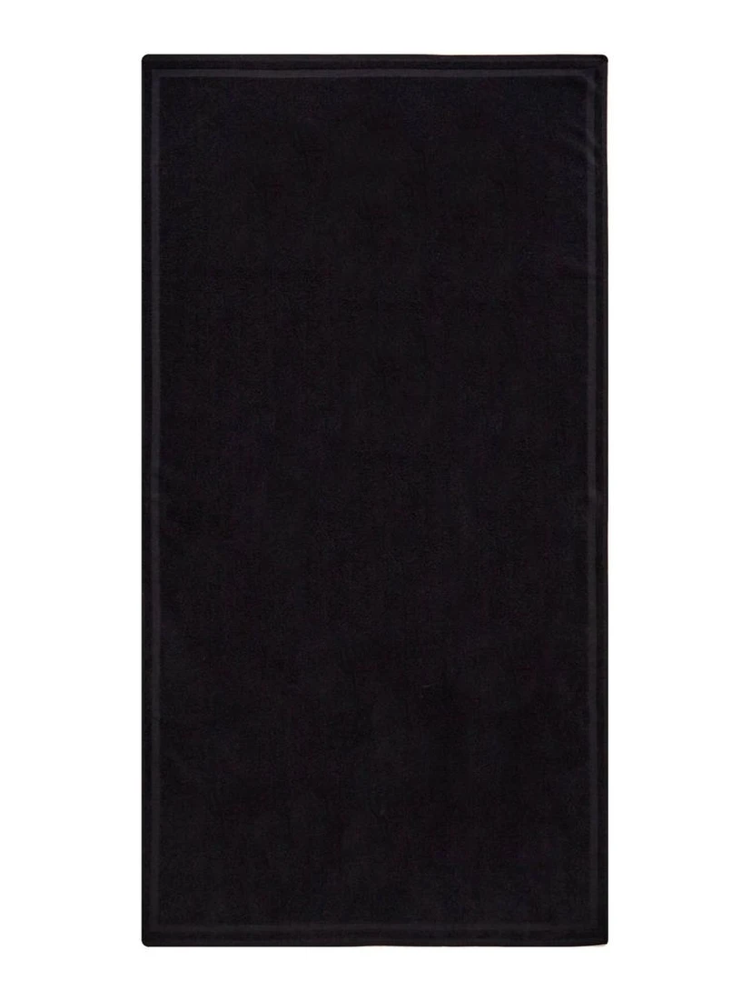 "Black Cotton Men Beach Towel"
