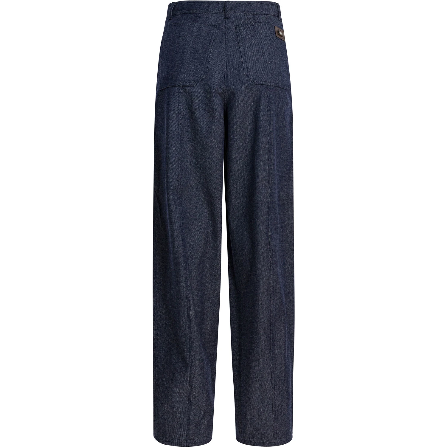 Denim-effect wool pants