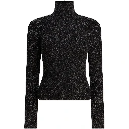 Wool and cashmere mouliné turtleneck sweater