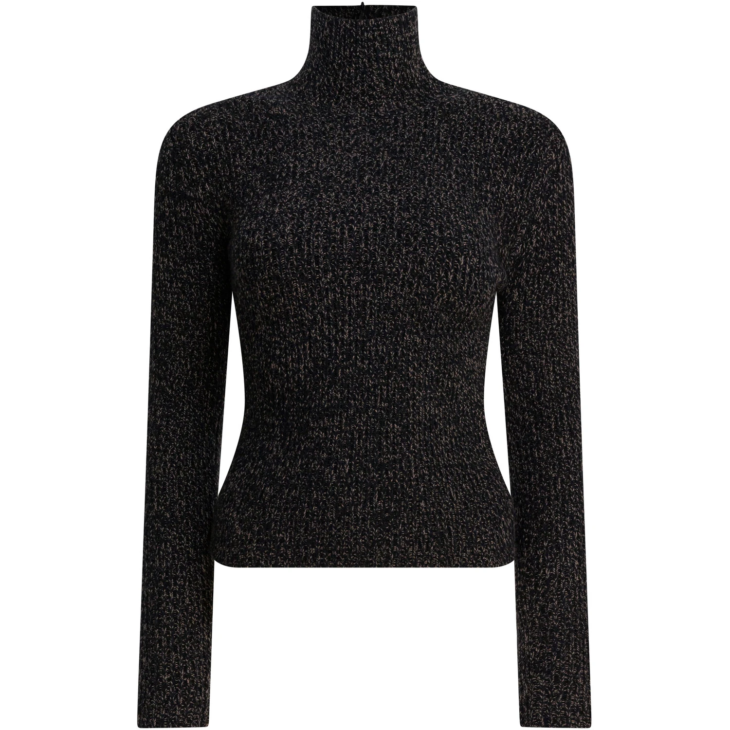 Wool and cashmere mouliné turtleneck sweater