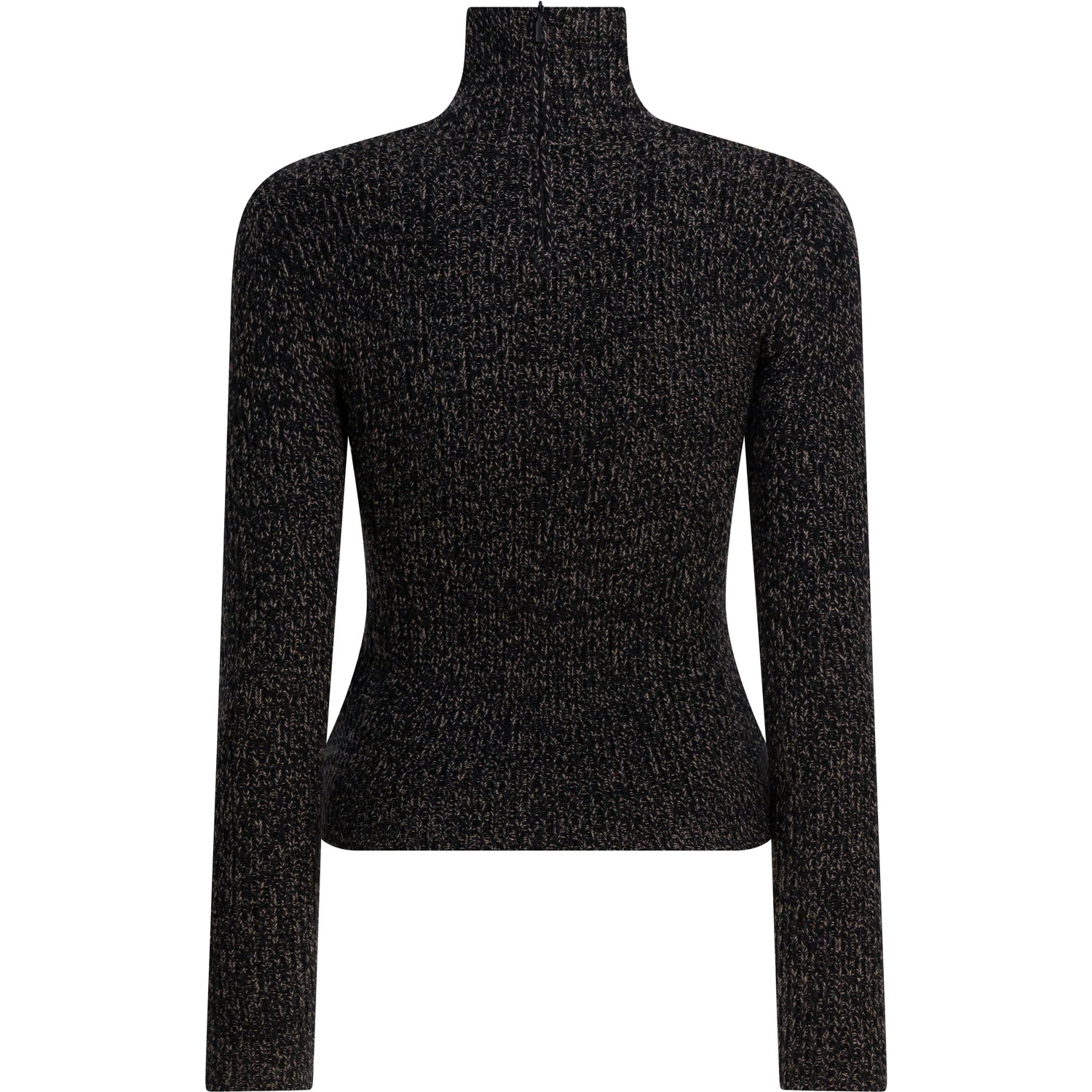 Wool and cashmere mouliné turtleneck sweater