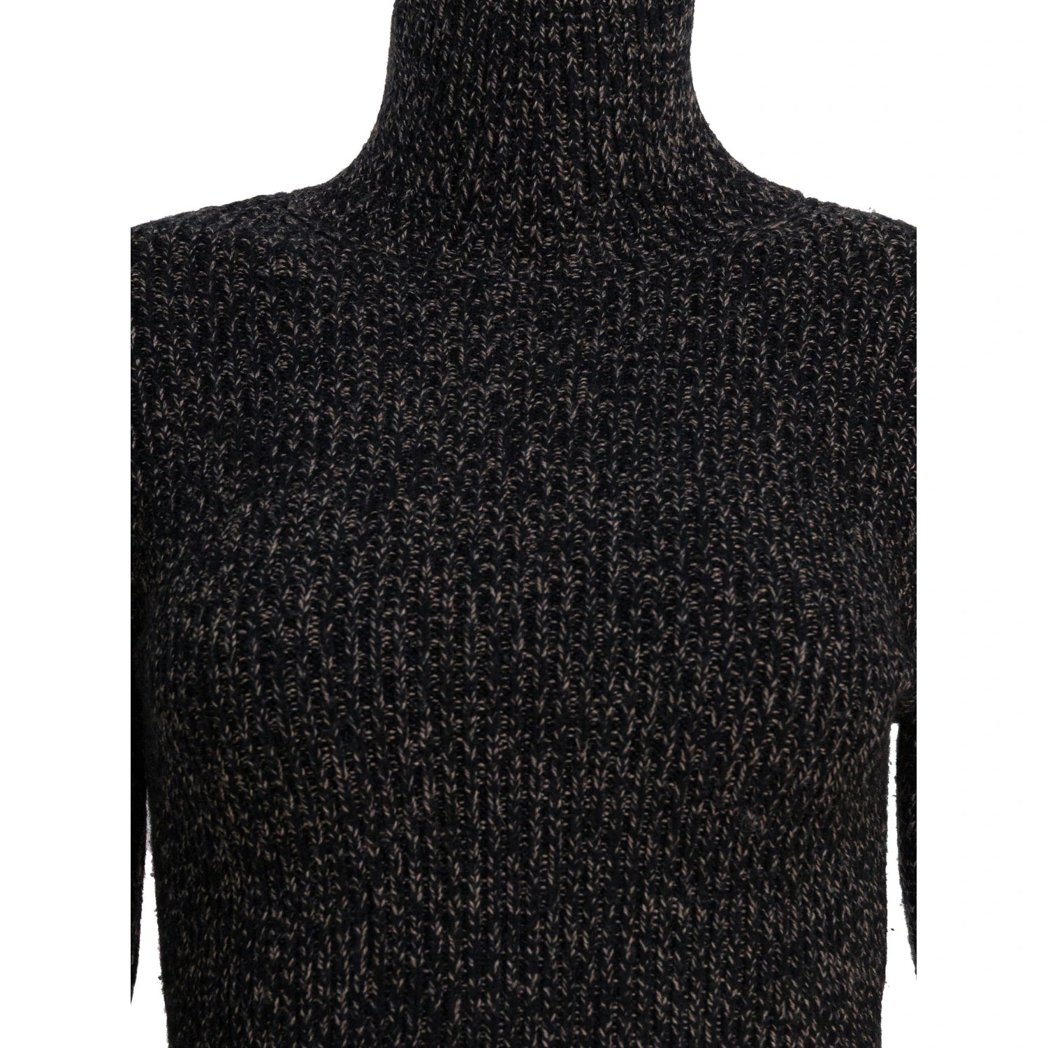 Wool and cashmere mouliné turtleneck sweater