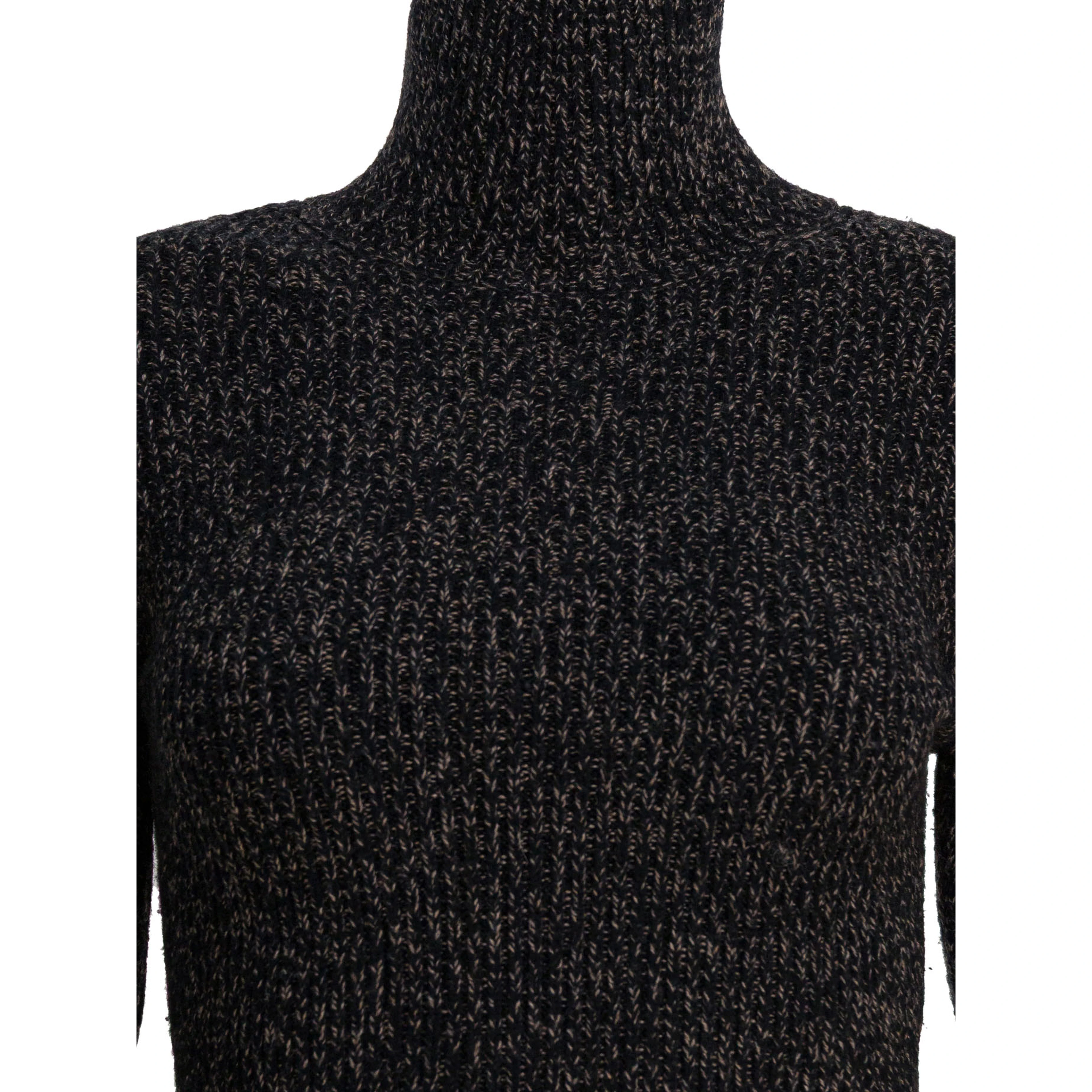 Wool and cashmere mouliné turtleneck sweater