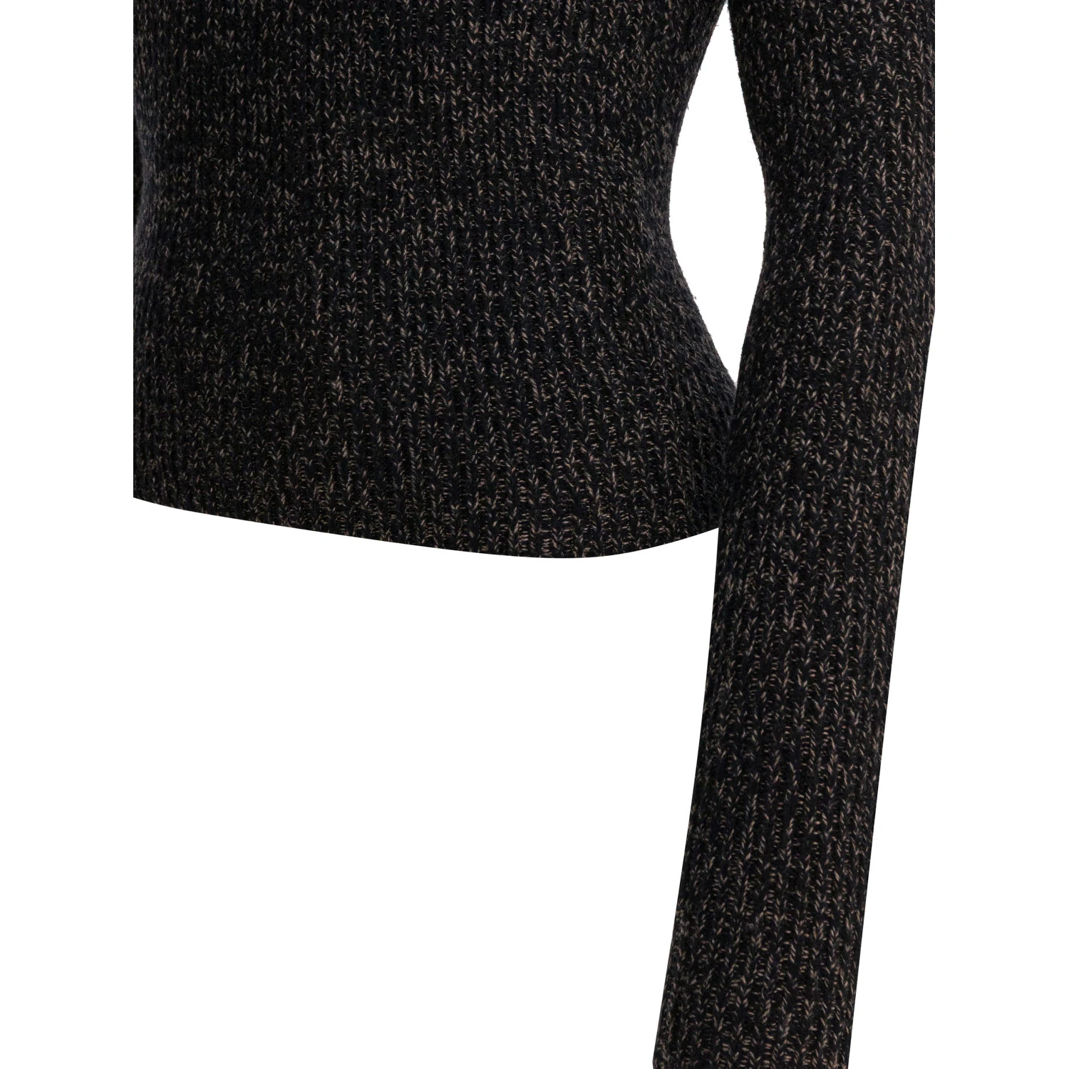 Wool and cashmere mouliné turtleneck sweater