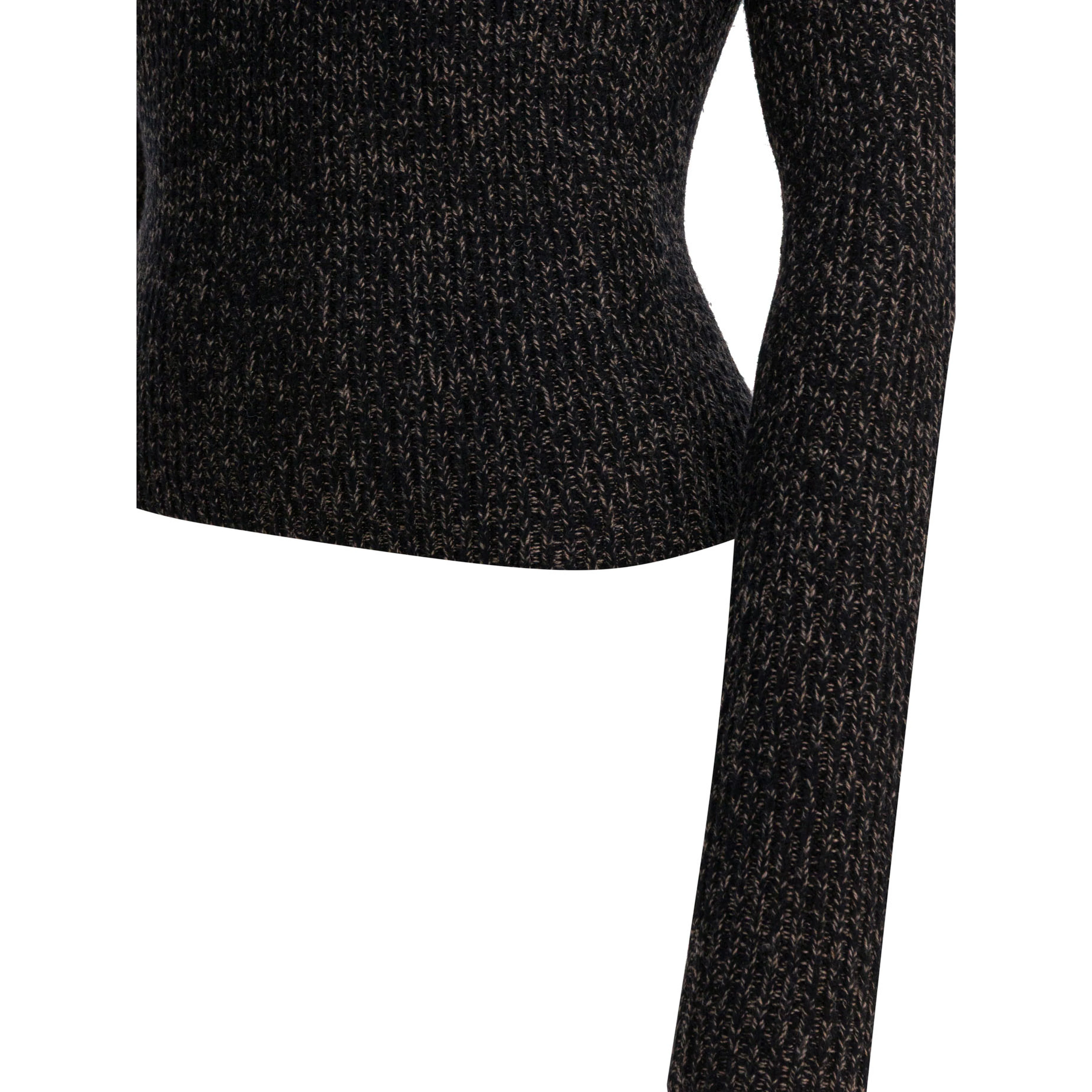 Wool and cashmere mouliné turtleneck sweater
