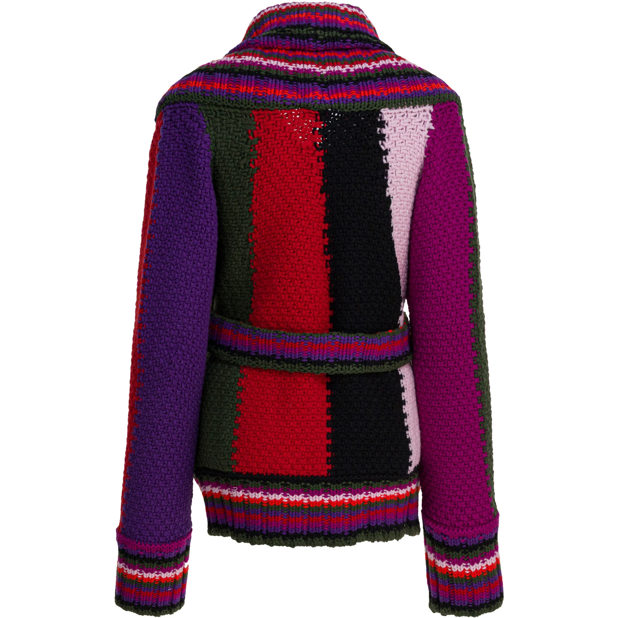 Orchidee print wool cardigan