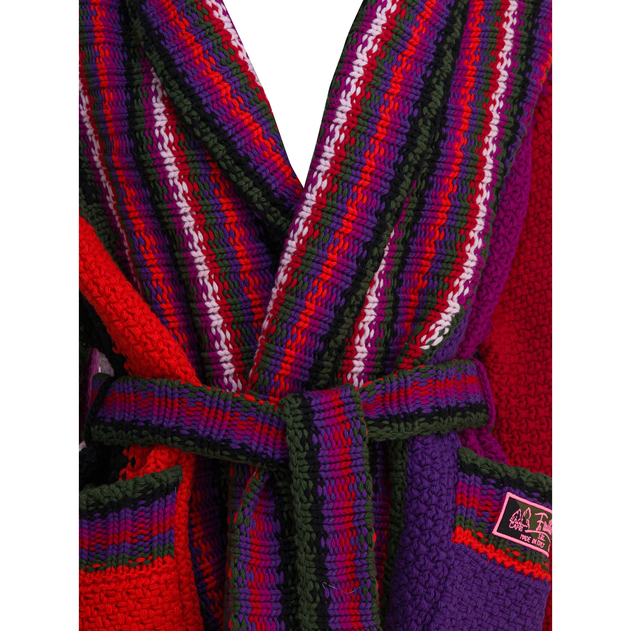 Orchidee print wool cardigan