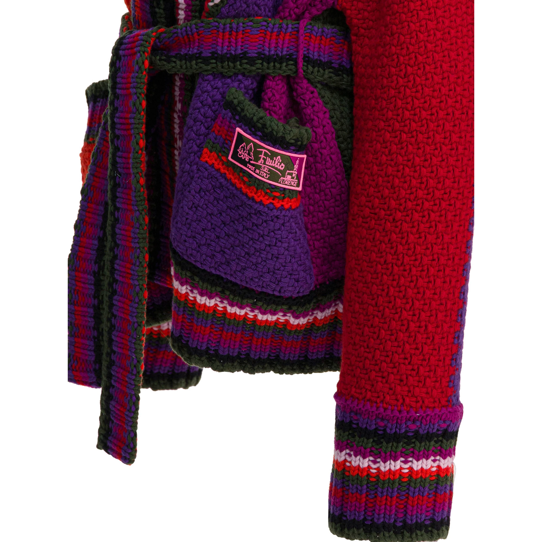 Orchidee print wool cardigan