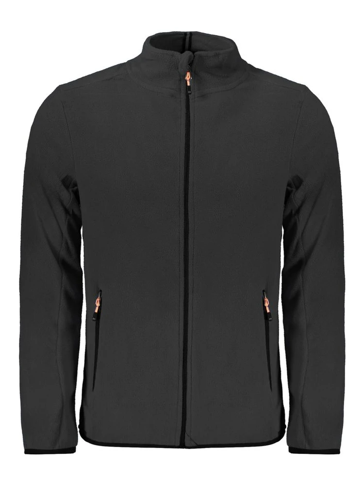 Black Polyester Men's Sweatshirt