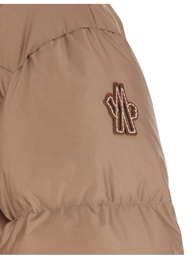 Nisene Pink Down Jacket with Buckled Belt on the Front and Logo Patch on the Sleeve in Tech Fabric Woman alternative