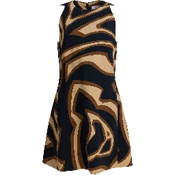 Labirinto print trapeze dress