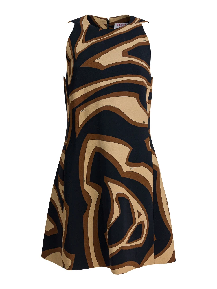 Labirinto print trapeze dress
