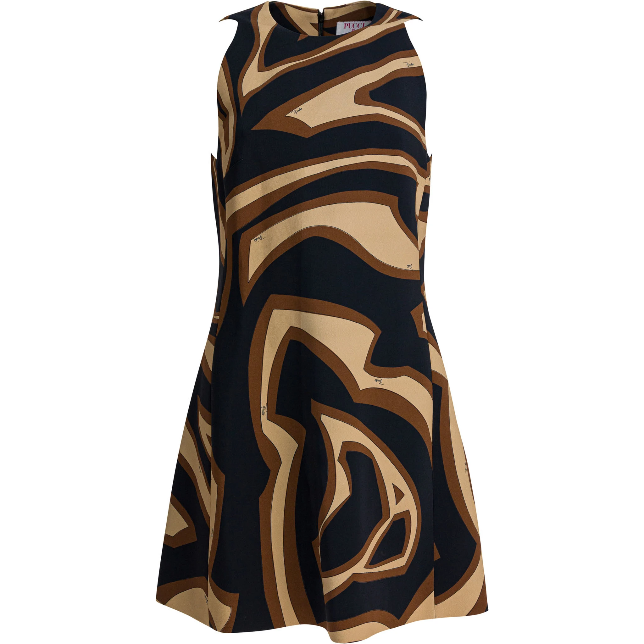 Labirinto print trapeze dress