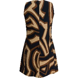 Labirinto print trapeze dress