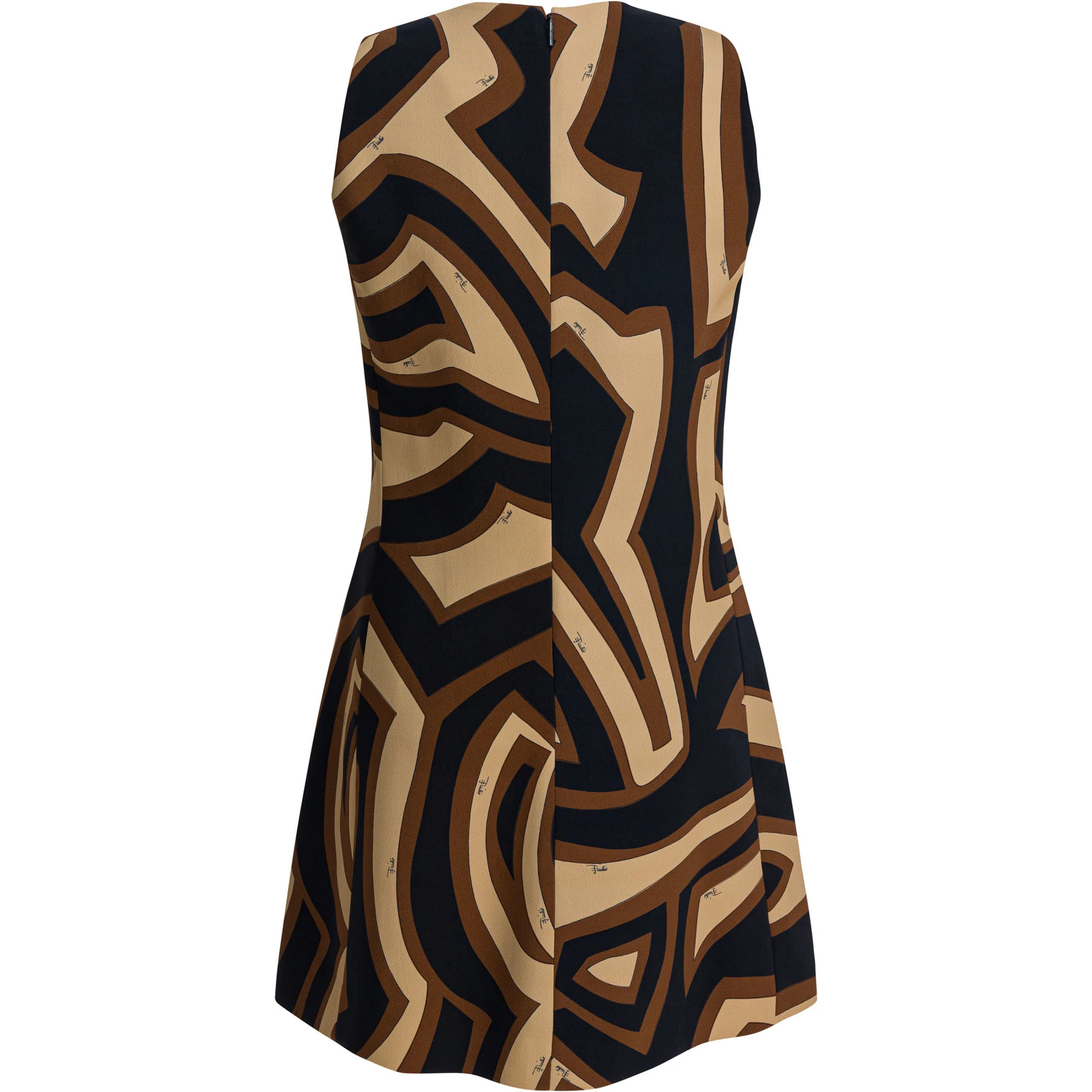 Labirinto print trapeze dress