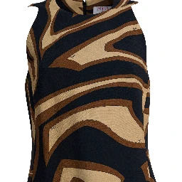 Labirinto print trapeze dress