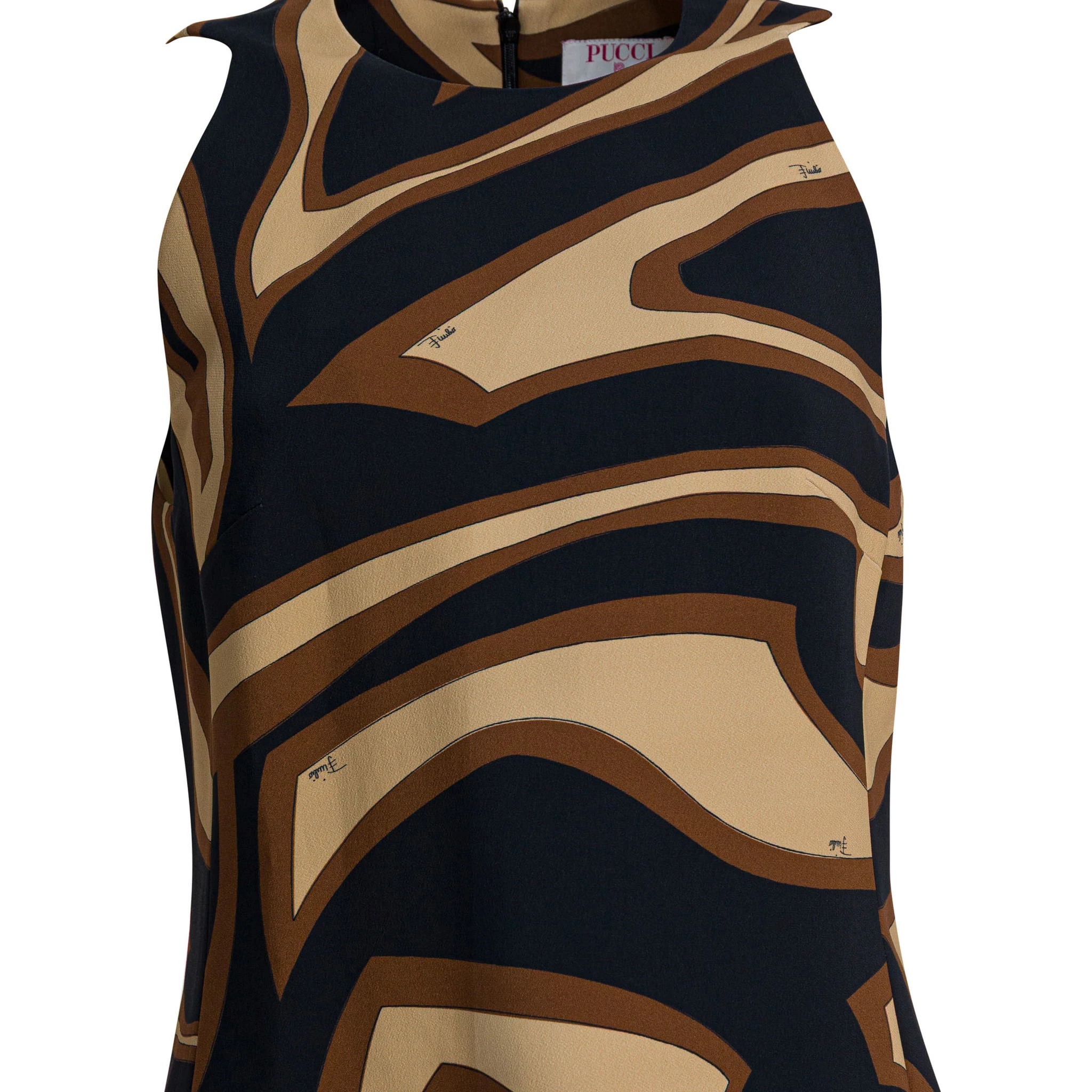 Labirinto print trapeze dress