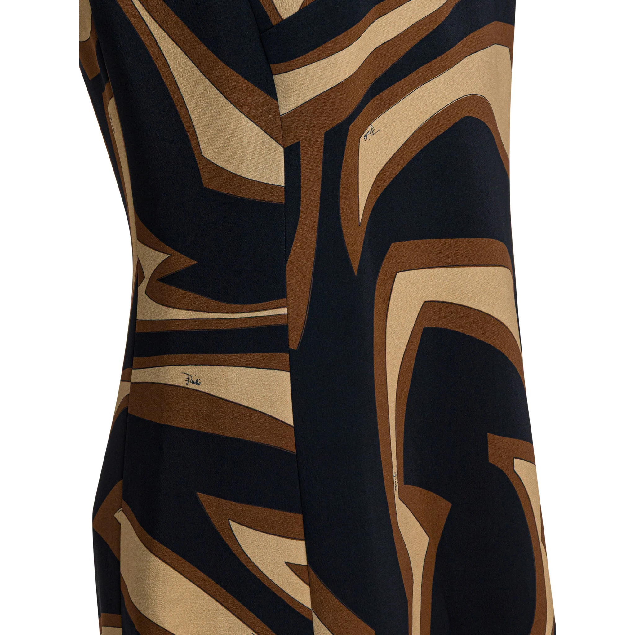 Labirinto print trapeze dress