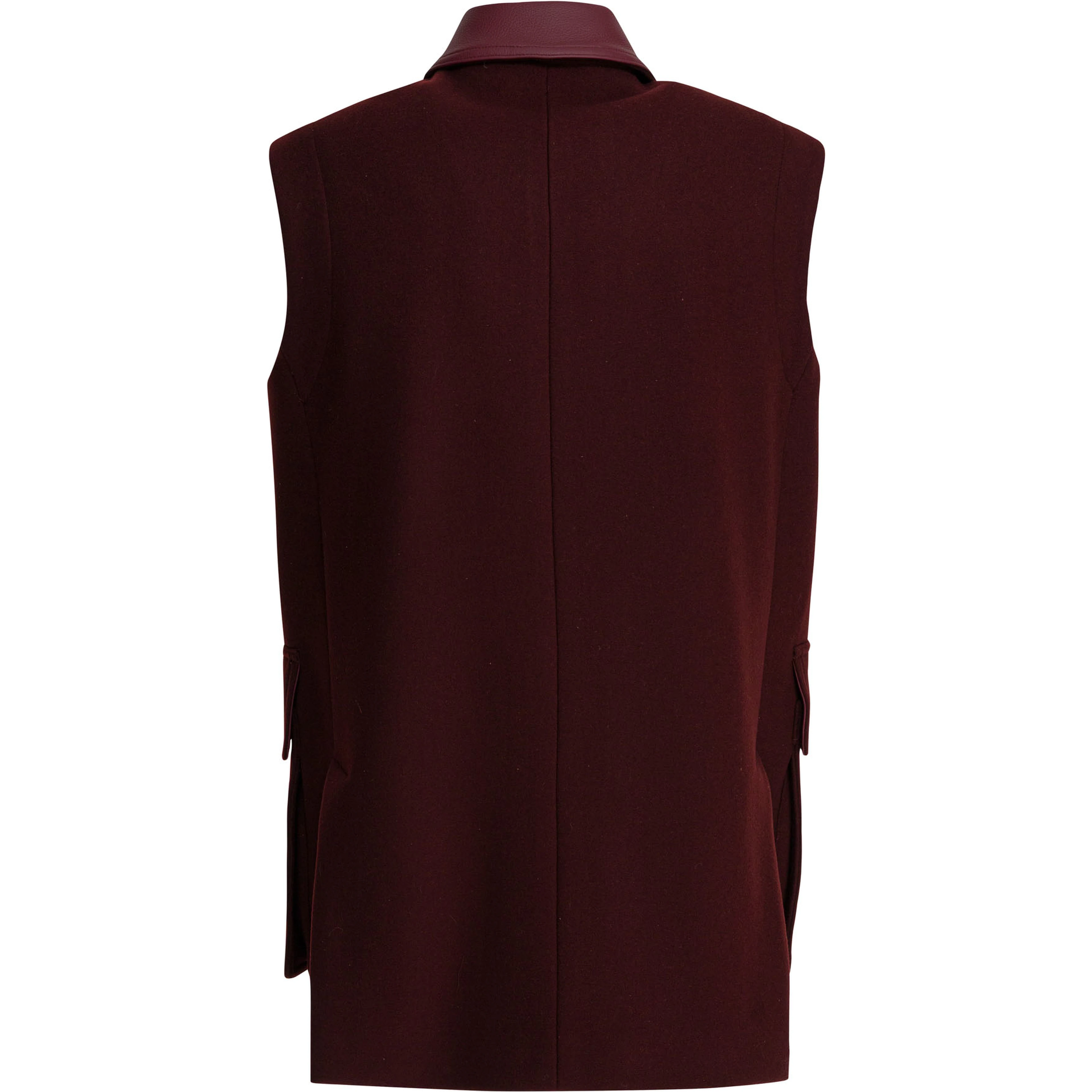Sleeveless jacket in wool and alpaca