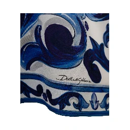 Dolce & Gabbana Womans Maiolica Printed Silk Shirt Blouse