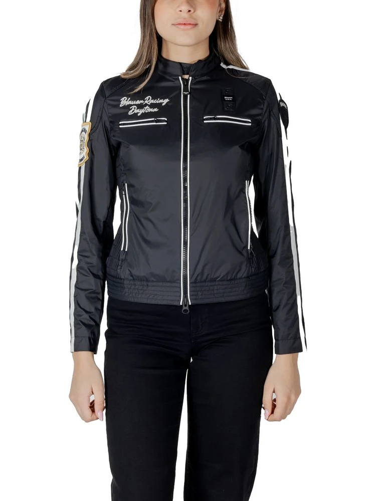 Black Polyamide Biker Jacket