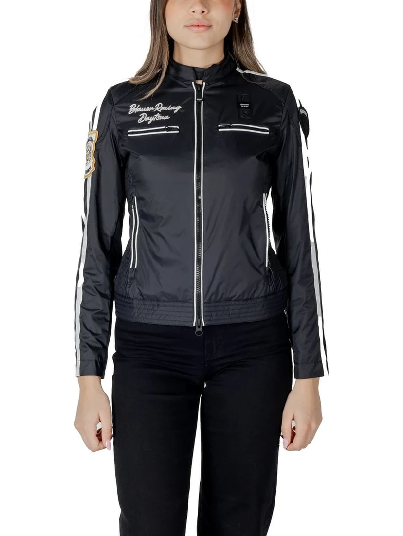 Black Polyamide Biker Jacket